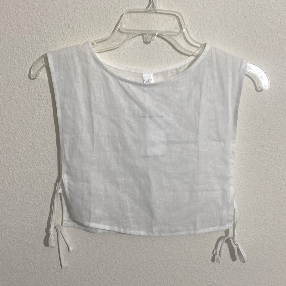 WET Women's Gardenia Ainseley Set Linen Swimwear Top Size XS